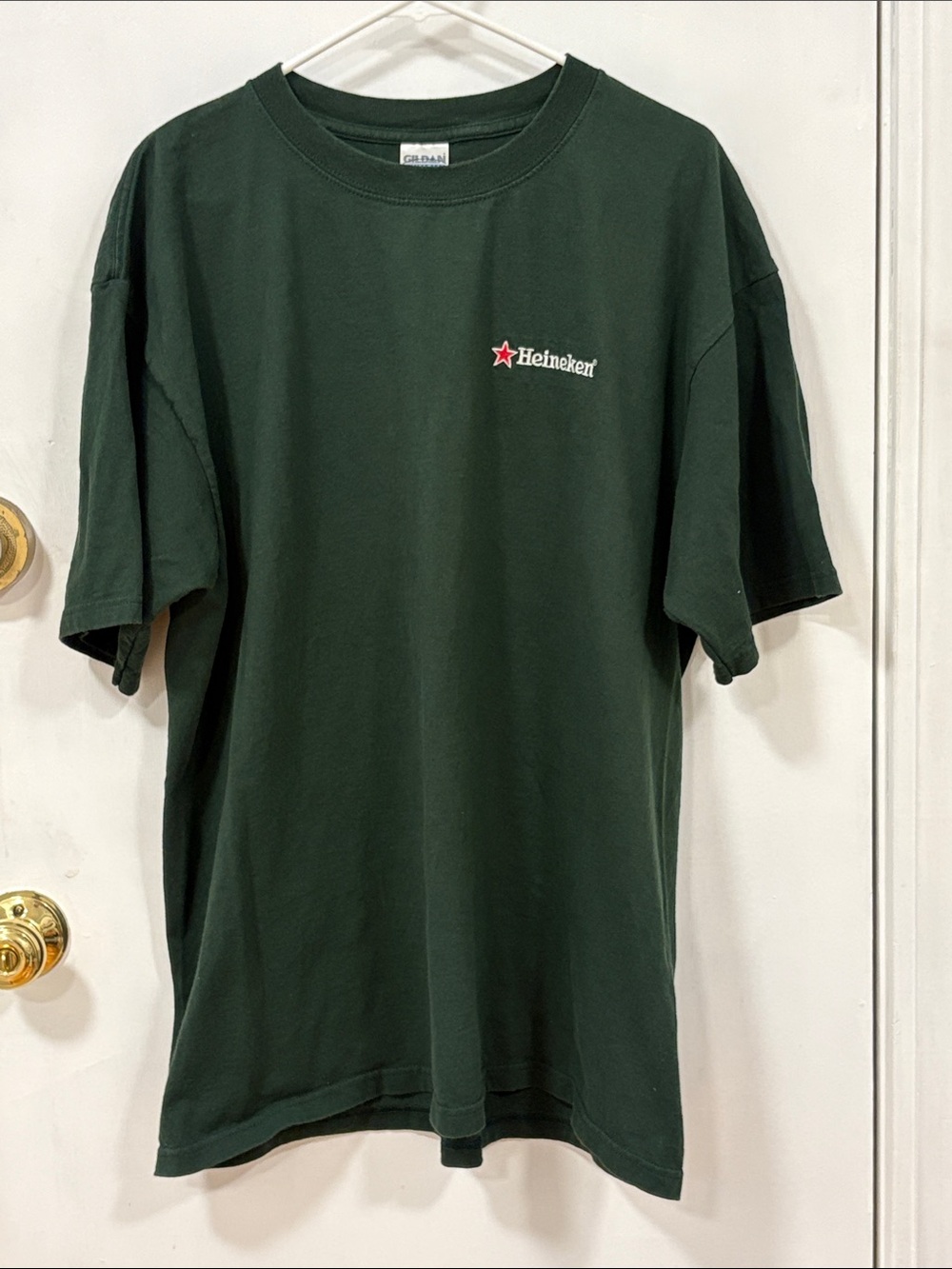 Heineken Men's Dark Green Logo Tee